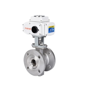 DN50-150 6-Inch High PN16 Stainless Steel Ball On/Off Type V Double Flange Hard <b>Seal</b> - Product Image 1