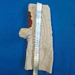 Zhenke ZK-0000 Canvas Katoenen Palmhandschoenen Verdikte Verlengde Hoge Temperatuurbestendige Twee Vinger Warmte-Isolatie Anti-Brandwond - Product Image 3