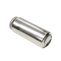 Canette en aluminium de 500 ml de qualité supérieure, argentée, brillante, facile à transporter, lisse, sans défaut, résistante à la déformation, pour le remplissage de boissons