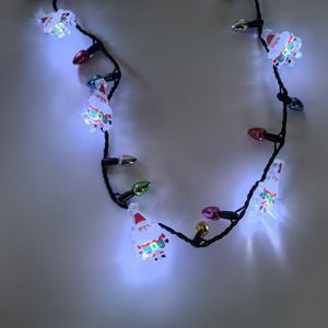 Bonhomme de neige en plastique miniature avec perles lumineuses et collier lumineux <span class=keywords><strong>LED</strong></span> pour les fêtes de Noël et du Nouvel An - Product Image 5