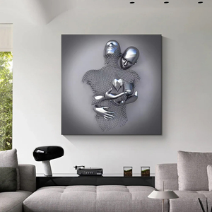 Bức tượng kim loại hiện đại bức tranh vải bức tranh nghệ thuật trừu tượng Áp phích và in phòng khách tường nghệ thuật trang trí bức tranh - Product Image 2