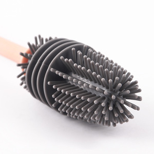Brosse à tasses en silicone à long manche pour le nettoyage des biberons, des théières et de la cuisine, brosse de nettoyage à 360 degrés avec poils doux - Product Image 4