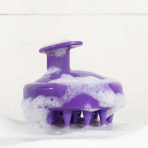 Cepillo de masaje de cuero cabelludo portátil con logotipo personalizado para limpieza del cabello, champú, cepillo de aseo para mascotas - Product Image 1