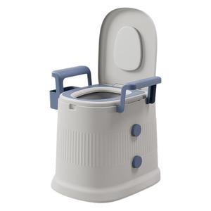 Portable Commode Chair For Elderly And Pregnant Women Indoor Bedside Toilet Standard Size TPE Material - Product Image 1