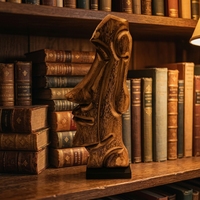 Sculpture artisanale en bois Moai, statue de tête de l'île de Pâques, art tribal, visage abstrait, sculpture sur bois, totem pour la maison moderne ou le bureau