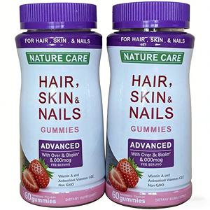 Gomitas de Colágeno Nature Care para Cabello, Piel y Uñas - 100 mg de Colágeno por Porción, 60 Suplementos de Belleza Masticables para Adultos - Product Image 1