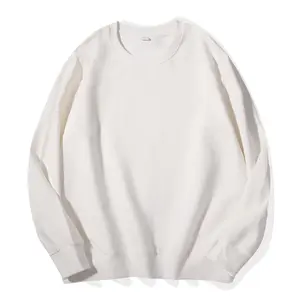 OEM Crew Neck 100% Heavy Cotton Fleece Hoodies Blank Drop Shoulder Pullover Sweatshirt Custom Crewneck Oversized Sweatshirt