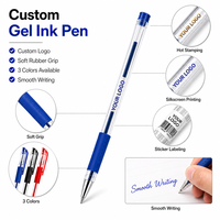 Stylo gel 0,5 mm, écriture fluide, pointe fine, grip en caoutchouc souple, encre gel, papeterie de bureau et scolaire, vente en gros directe d'usine, logo personnalisé
