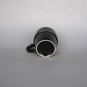 Sleek Black Glazed <b>Ceramic</b> <b>Mug</b> Minimalist Smooth Clean Lines for Home Use - Product Image 5