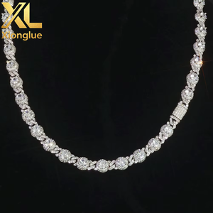 European American Hip Hop 7.5mm Bead Cuban <b>Chain</b> Men's Niche Light Luxury Necklace Customizable <b>Cross</b>-Border Jewelry Accessory - Product Image 6