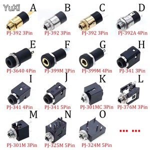 Conector Hembra Estéreo de 3.5MM PJ-392 A 3640 399 <span class=keywords><strong>341</strong></span> 342M 301 con Tornillo, Conector de Audio y Video para Auriculares de 3.5 - Product Image 1