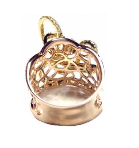 Hong Kong Excellente conception astucieuse de ruban Beauté 18k Bijoux en diamant or rose solide Hyperbole Bague de fantaisie pour Madame - Product Image 2