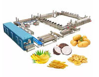 Volledig automatische friteuselijn voor het maken van diepvriesfrieten en aardappelchips, 500-2000 kg/uur, multifunctioneel, geschikt voor groenten, food grade.