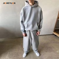 Survêtement de haute qualité pull à capuche et jogger ensemble hommes survêtement personnalisé deux pièces recadrée sweats à capuche ensemble hommes