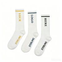Calcetines Deportivos de Algodón de Alta Elasticidad, Calcetines Atléticos Transpirables Personalizados con Diseño de Logotipo Propio