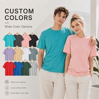 Camiseta Unisex con Logotipo Personalizado, Premium, de Fibra Natural Peinada, Cuello Redondo, para Impresión, Camiseta al por Mayor OEM