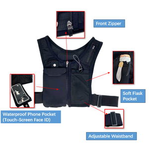 Sac de jogging professionnel personnalisé pour le transport dissimulé, <span class=keywords><strong>gilet</strong></span> de sécurité réfléchissant avec bandes réfléchissantes pour le travail nocturne, la course à pied et le cyclisme - Product Image 3