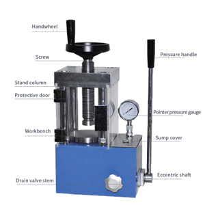 Mesin pres pelet hidrolik Pointer Manual perlindungan laboratorium 60 Ton - Product Image 1