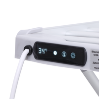 Séchoir à Linge Électrique Pliable avec Contrôleur de Température et Minuterie, Séchoir à Vêtements Électrique Portable Ailé pour Balcon