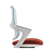 Chaise de bureau ergonomique JOHOOFURNITURE avec base cantilever, cadre blanc, fabriquée en Chine, idéale pour les salles de conférence