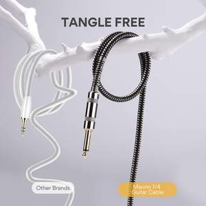 6.35mm 1/4 인치 저소음 기타 케이블 성능 베이스 민속 전기 상자 사운드 믹싱 콘솔 6.5MM 오디오 케이블 - Product Image 5