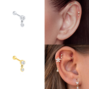 Pendientes de Plata de Ley S925 con Diamantes, Estilo Moderno, para Mujer, 2021 - Product Image 6