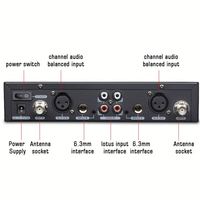 Système de monitoring intra-auriculaire professionnel ST-9912 avec microphone-casque sans fil XLR dynamique, léger, en métal et plastique, 2 canaux
