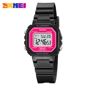Skmei Digital Watch For Kids 50M Water Resistant Black Tpu Strap Luminous Display Student Alarm Clock - Product Image 5