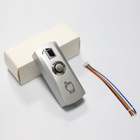 Sistema de Control de Acceso de Alta Calidad para Oficina en Casa, Luz LED, Interruptor de Apertura de Puerta Metálico, Botón de Salida de Aleación de Zinc