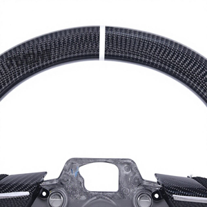 Volant en fibre de carbone avec écran LED pour <span class=keywords><strong>Ford</strong></span> <span class=keywords><strong>Mustang</strong></span> GT 2018 2019 2020 2021 2022 2023, intérieur de voiture sport - Product Image 2