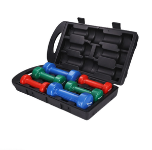 Ensemble <span class=keywords><strong>d</strong></span>'<span class=keywords><strong>haltères</strong></span> de fitness en néoprène écologique unisexe 15 kg avec <span class=keywords><strong>valise</strong></span> - Product Image 3