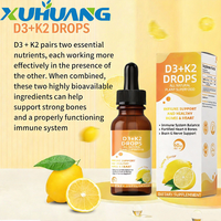 Gouttes de Vitamine D3 + K2 pour la Santé des Adultes, Renforce le Système Immunitaire, Soutient la Solidité des Os, 60 ml, Améliore la Densité Osseuse