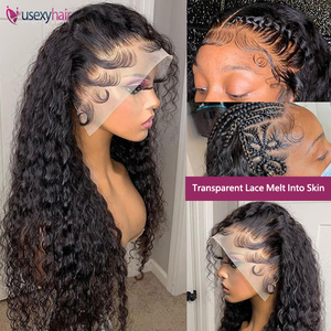 Bán Buôn Keo Ít Hd Mật Độ 250 13X4 32 Inch Chất Lượng Cao Tóc Giả 100% Phụ Nữ Tóc Sâu Sóng Nước Brazil Tóc Ren Phía Trước Tóc Giả - Product Image 4