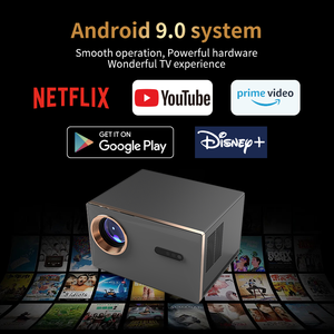 Mới nhất máy chiếu xách tay máy chiếu Full HD 1080P Mini 2.4G 5G Wifi BT <span class=keywords><strong>LCD</strong></span> thông minh Android chiếu - Product Image 4