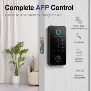 Smart Home Fingerprint Lock Tuya APP Biometric Deadbolt Door Lock Password/IC <b>Card</b>/APP/Key Unlocking - Product Image 3
