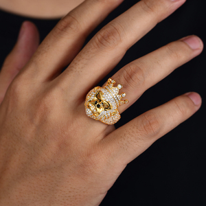 Nhẫn Hip Hop Nam Cao Cấp Bạc 925 Sterling Đính Đá Moissanite VVS Siêu Lấp Lánh Kiểu Vua Khỉ Độc Đáo Có Vương Miện - Product Image 5