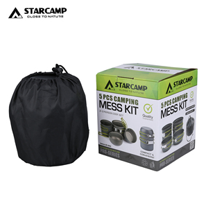 Starcamp 2-3 người <span class=keywords><strong>4</strong></span> trong 1 Nhôm dã ngoại ngoài trời cắm trại đồ nấu nướng Bộ lộn xộn cắm trại nồi chảo đồ dùng <span class=keywords><strong>Kit</strong></span> - Product Image 6