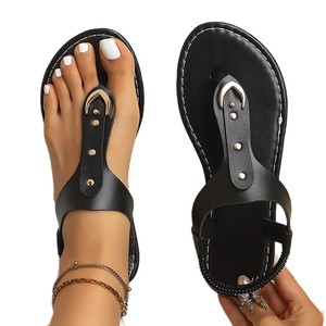 Sandalias Deportivas de Verano 2025 para Mujer, Talla Grande, con Hebilla Plana, Tiras en los Dedos, Cierre Deslizante, Tendencia de Moda, Vacaciones, Goma - Product Image 5