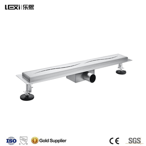 SS304 Ngang Outlet Chải Vàng 16Mm Cao Vô Hạn Dài Tắm Tuyến Tính Sàn Cống Mở Rộng Grate Cho Phòng Tắm Hoặc Nhà Bếp - Product Image 4