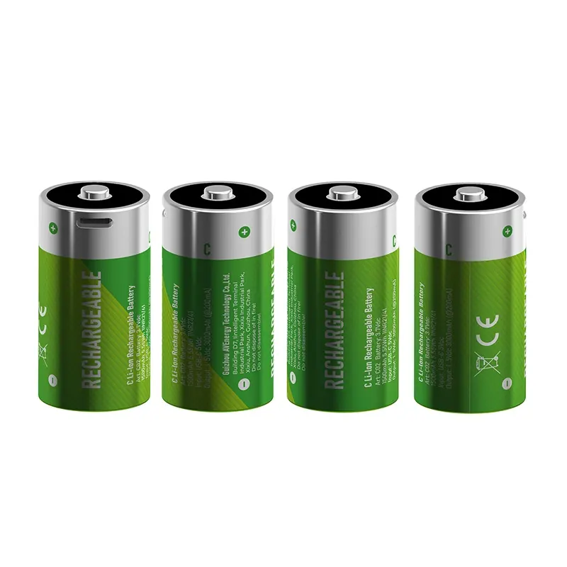 2024 топ продаж Первичная перезаряжаемая литиевая батарея C Размер 1,5 v Usb аккумулятор