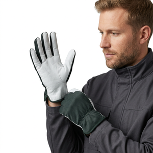 Gants de sécurité multi-usages JNA GROUP, bouts des doigts lisses, résistants à l'abrasion, poignet élastique tricoté, 12 oz, 28 cm, en polyester - Product Image 6
