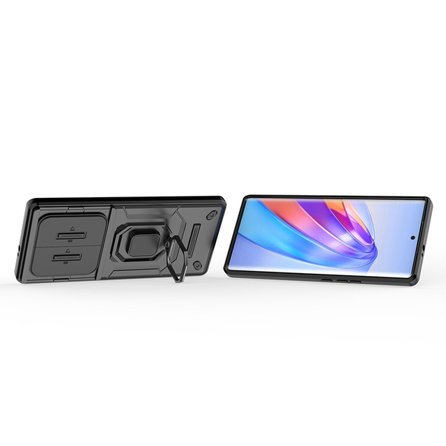 Ring Armor Camera Shield Lens Push window Protector Phone Case For Honor X40 5G phone case
