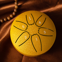Tambour à langue en acier inoxydable de 3 pouces avec 6 notes, peaux de mouton, portable, facile à jouer, sons apaisants, instrument de percussion, maillet inclus
