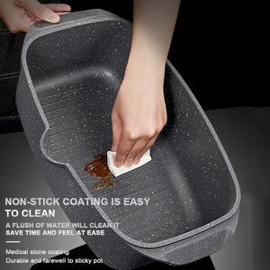 หม้อหุงข้าวอเนกประสงค์2ชั้น6L 32ซม. ทำจากหินอลูมิเนียมอัลลอยด์ขนาดใหญ่พิเศษใช้ทางการแพทย์ - Product Image 5