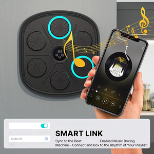 RS Nouveau Design Vente en gros Machine de boxe musicale Cible murale intelligente Équipement d'entraînement Machine de boxe musicale avec gants de boxe - Product Image 5