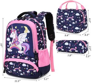 Idea regalo per l'<span class=keywords><strong>asilo</strong></span> in Nylon in poliestere in 2025 impermeabile <span class=keywords><strong>zaino</strong></span> <span class=keywords><strong>unicorno</strong></span> di grande capacità per ragazze modello Anime stile Casual - Product Image 2