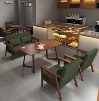 Combinaisons de chaises de table vintage en bois massif Ensembles de canapés Cafés et thé au lait Boutiques, hôtels et séjours chez l'habitant