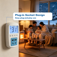 Termostato Inteligente WiFi Tuya para Calefactor con Control por Aplicación, Voz y Pantalla Táctil - Interruptor de Termostato para Calefactor Eléctrico de Hogar Inteligente