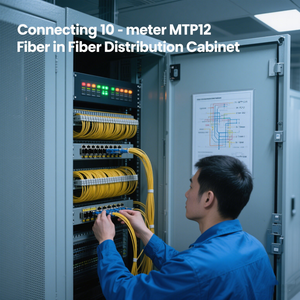 MTP سلك تصحيح ليفي أحادي الوضع 12-فايبر نوع B قطبية 10 م حل منخفض الفقد عالي السرعة للتوصيل البصري عالي الكثافة - Product Image 3