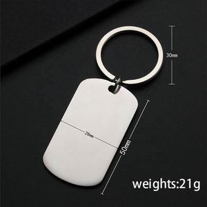 Factory Stainless Steel Keychain Blank Laser Engraving Uv Color Printing Material Metal Customization - Product Image 2